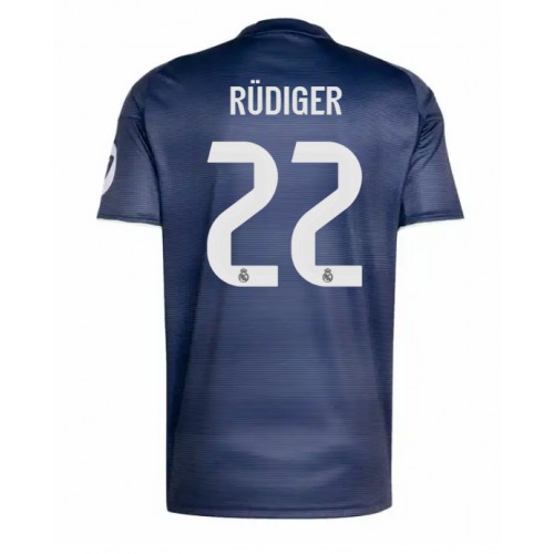Real Madrid Antonio Rudiger #22 Vonkajší futbalový dres 2025-26 Krátky Rukáv Real Madrid Antonio Rudiger #22 Vonkajší futbalový dres 2025-26 Krátky Rukáv